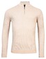 Baileys Zip Collar 2Tone Jacquard Plated Trui Licht Grijs