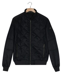 Baileys Zipped Sidepockets Suede Look Diamond Stitch Jack Navy