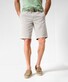 Brax Bari Casual Flat-Front Cotton Flex Twill Bermuda Silver Bright