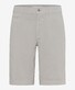 Brax Bari Casual Flat-Front Cotton Flex Twill Bermuda Silver Bright