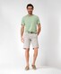 Brax Bari Casual Flat-Front Cotton Flex Twill Bermuda Silver Bright