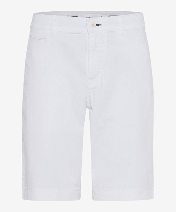 Brax Bari Casual Flat-Front Cotton Flex Twill Bermuda Wit