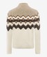 Brax Bela J Turtleneck Fantasy Knit Pattern Pullover Coconut