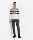 Brax Bela J Turtleneck Fantasy Knit Pattern Pullover Coconut