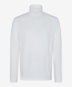 Brax Benno Rollneck Cotton Lyocell Jersey Quality Pullover Off White