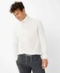 Brax Benno Rollneck Cotton Lyocell Jersey Quality Pullover Off White