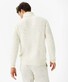 Brax Brian Fantasy Uni Color Knit Pattern Rollneck Pullover Off White