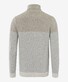 Brax Brian Rollneck Pullover Bold Herringbone Pattern Block Color Off White