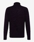 Brax Brian Two-Tone Fantasy Knit Rollneck Pullover Dark Grape