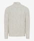 Brax Buddy Uni Color Knit Pattern Turtleneck Trui Off White