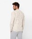 Brax Buddy Uni Color Knit Pattern Turtleneck Trui Off White