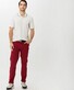 Brax Cadiz 5-Pocket Blue Planet Pants Burned Red