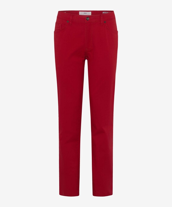 Brax Cadiz 5-Pocket Modern Soft Feel Gabardine Broek Indian Red