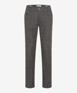 Brax Cadiz Check Wool Look Cotton Blend Broek Grafiet