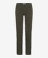 Brax Cadiz Hi-Flex Lightweight Cotton Blend Fine Texture Broek Olive