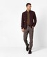 Brax Cadiz Minimal Fantasy Pattern Wool Look Cotton Blend Easy Care Broek Nougat Brown