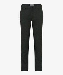 Brax Cadiz Minimal Fantasy Pattern Wool Look Cotton Blend Easy Care Broek Olive