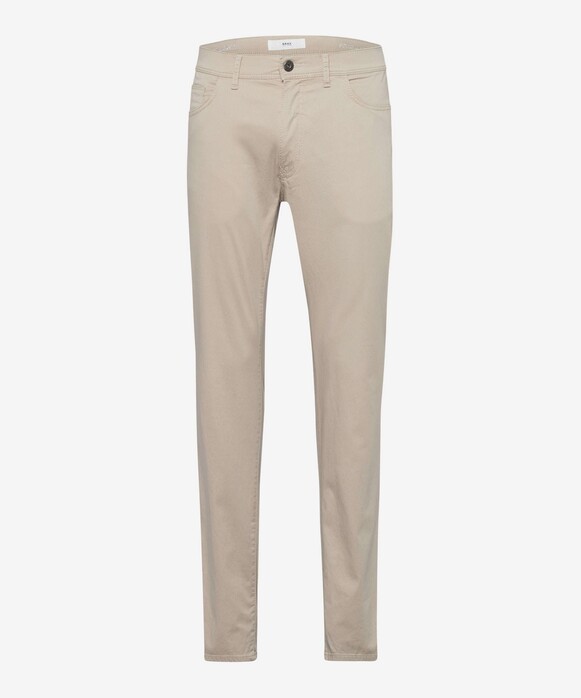 Brax Cadiz Ultralight Satin Cotton Subtle Stretch Pants Beige