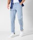 Brax Cadiz Ultralight Satin Cotton Subtle Stretch Pants Dusty Blue