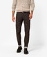 Brax Chuck Wool Look Fine Texture Hi-Flex Soft Touch Easy Care Broek Donker Bruin