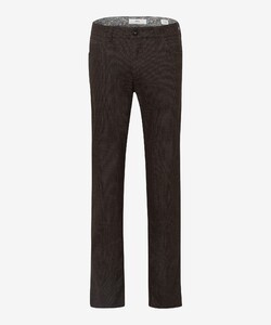 Brax Chuck Wool Look Fine Texture Hi-Flex Soft Touch Easy Care Broek Donker Bruin