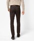 Brax Chuck Wool Look Fine Texture Hi-Flex Soft Touch Easy Care Broek Donker Bruin