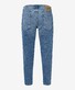 Brax Cobain Shortened 5-Pocket Organic Cotton Blend Blue Planet Jeans Caribbean Blue Used