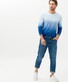 Brax Cobain Shortened 5-Pocket Organic Cotton Blend Blue Planet Jeans Donker Blauw