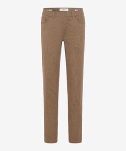 Brax Cooper Fusion Flex 5-Pocket Fine Texture Pattern Broek Camel