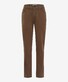 Brax Cooper Uni Color Warm Thermo Fine Gabardine Broek Nougat Brown