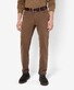 Brax Cooper Uni Color Warm Thermo Fine Gabardine Broek Nougat Brown