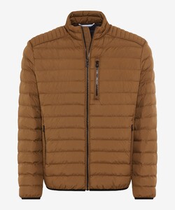 Brax Craig Padded Jacket Zip Collar Camel