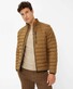 Brax Craig Padded Jacket Zip Collar Camel