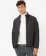 Brax Craig Padded Jacket Zip Collar Dark Gray