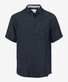 Brax Dan Airwashed Uni Linen Blue Planet Shirt Navy