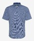 Brax Dan Allover Fantasy Pattern Button Down Overhemd Blauw-Wit