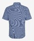 Brax Dan Allover Fantasy Pattern Button Down Overhemd Blauw-Wit