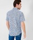 Brax Dan Allover Fantasy Pattern Button Down Overhemd Blauw-Wit