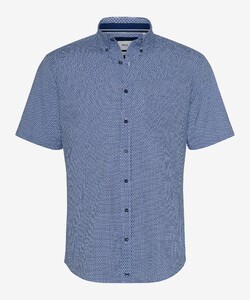 Brax Dan Allover Fantasy Pattern Button Down Shirt Blue-White