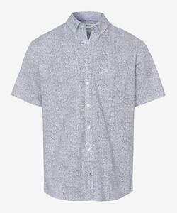 Brax Dan Button Down Minimal Pattern Shirt Navy