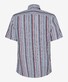 Brax Dan Button Down Multi Stripe Casual Linnen Overhemd Indian Red