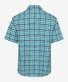 Brax Dan Cotton Linnen Check Button Down Short Sleeve Overhemd Clover