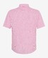 Brax Dan Fine Stripe Cotton Linnen Overhemd Coral