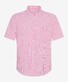 Brax Dan Fine Stripe Cotton Linnen Overhemd Coral