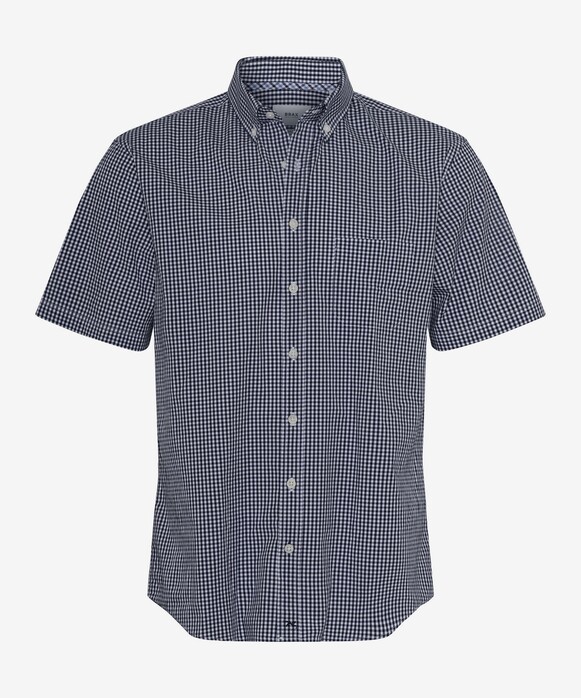 Brax Dan Hi-Flex Poplin Vichy Check Shirt Manhattan