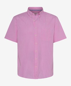 Brax Dan Hi-Flex Poplin Vichy Check Shirt Smooth Rose