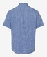 Brax Dan Intertwined Check Lines Fantasy Pattern Shirt Smoke Blue