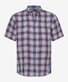 Brax Dan Pure Linen Check Shirt Indian Red