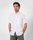 Brax Dan Pure Linen Short Sleeve Uni Color Shirt White