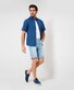 Brax Dan Pure Linnen Short Sleeve Uni Color Overhemd Cove